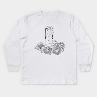 Bleeding Peonies 2 Kids Long Sleeve T-Shirt